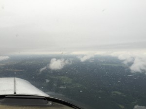Wolkenuntergrenzen in Richtung Lübeck